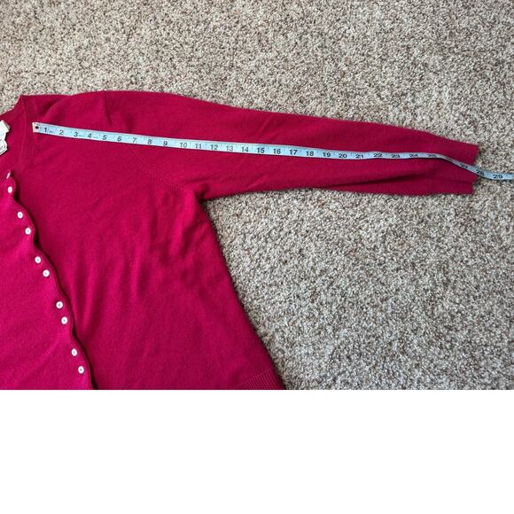 TALBOTS Women's Cardigan Sweater, Size XL, 100% CASHMERE, Hot Pink - Picture 9 of 11
